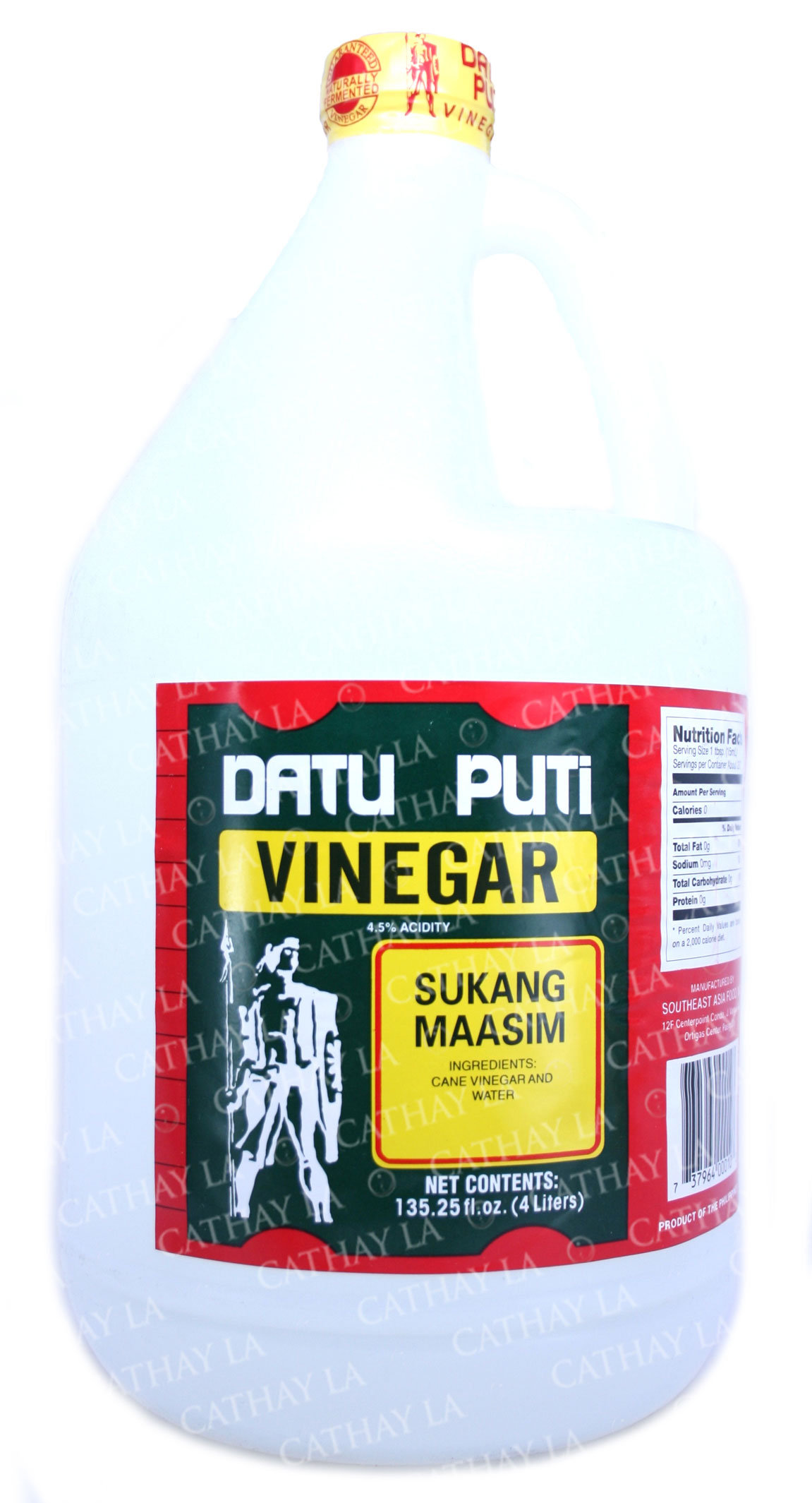 DATU PUTI Vinegar (1 Gal) - Cathay LA